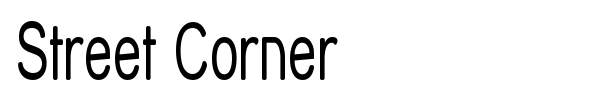 Street Corner font preview